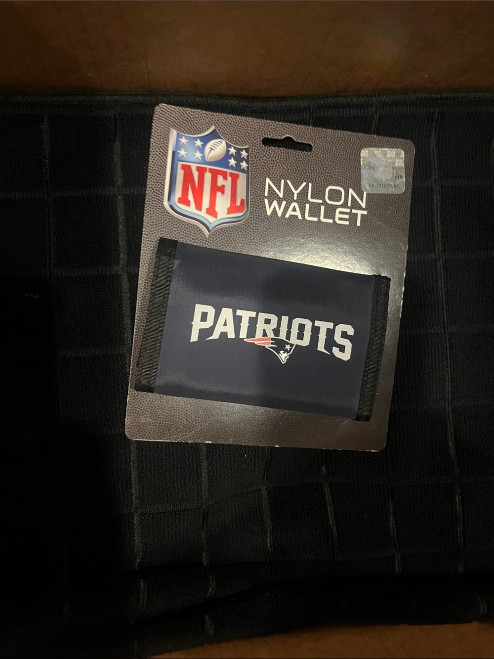 NFL Patriots Tri-Fold Nylon Wallet - Navy and Black